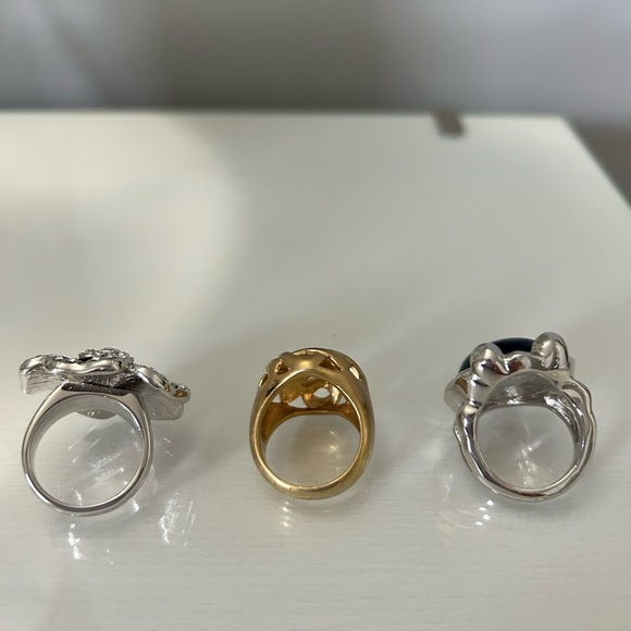 Lot of Lia Sophia Statement Rings Size 8 - Picture 2 of 4